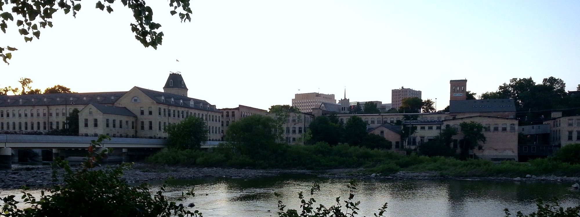 Downtown Appleton skyline along the river