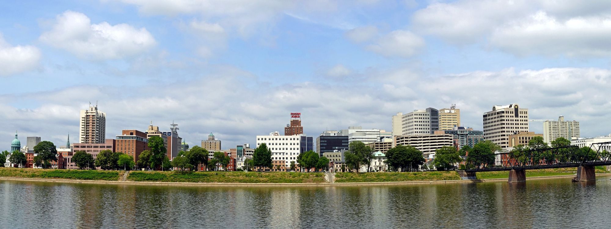 Harrisburg, Pennsylvania skyline across the river