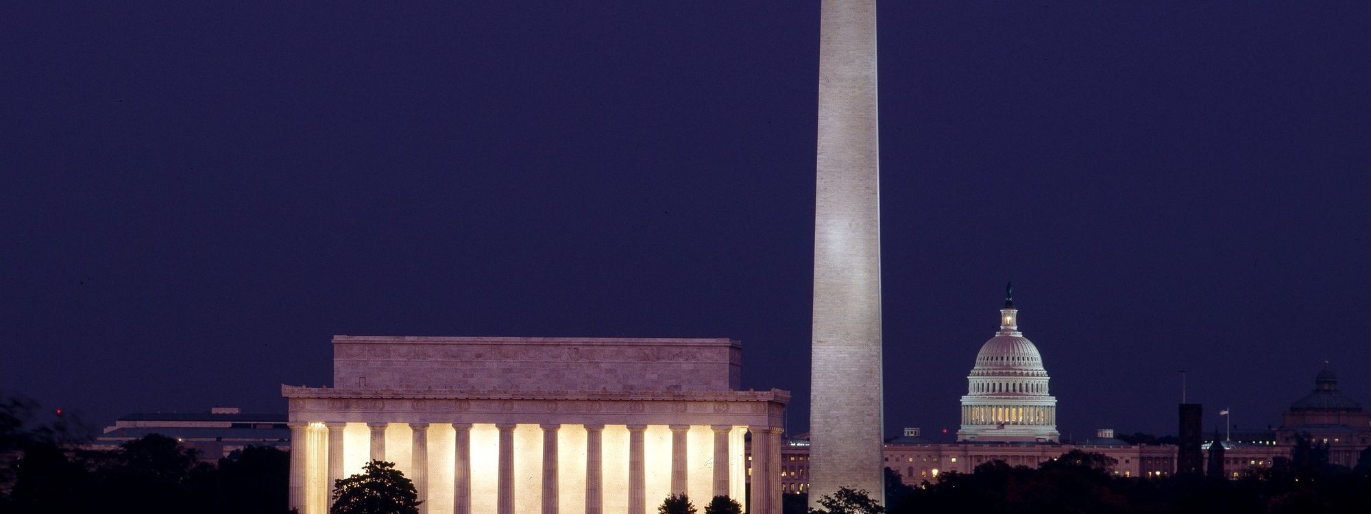 Lincoln Memorial, Washington Monument and U.S